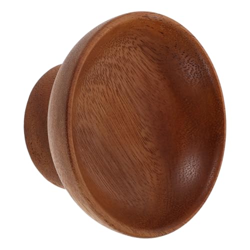 HOMSFOU Bandeja Organizadora de Nogal para Joyas y Baratijas 10,6 X 10,6 X 5,7 Cm Base Elevada, Soporte Compacto para Anillos, Monedas y Accesorios, Adecuado para Escritorio y Dormitorio