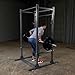 Body-Solid Powerline (PPR1000) Power Rack - Steel Frame Squat Cage with J-Cups and Safety Pipes for Home Gym Strength Training