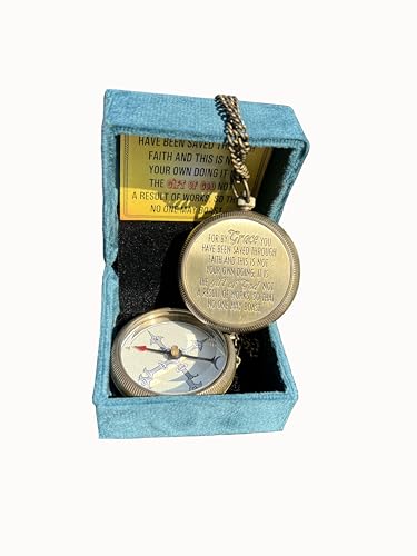 Brújula de latón personalizada con llavero miniatura 1