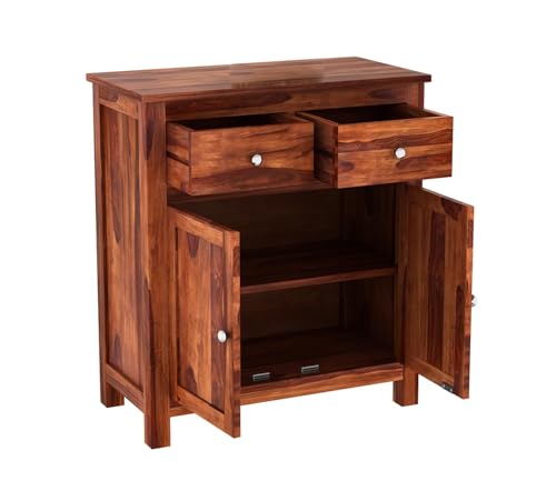Image of Wooden Chests of Drawers Bedroom || Kitchen CabinetStorage || Sideboard Cabinets,Crockery Cabinet, Home Kitchen Furniture,Multipurpose Cabinet (Honey Finish)