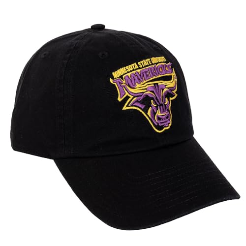 Gorra bordada ajustable negra MNSU Mavericks miniatura 1