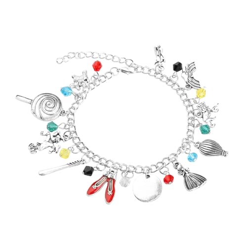 Princess Charm Bracelet Red Themed Inspired Jewelry Movie Character Gifts for Movie Lover Anime Gifts Cosplay Jewelry