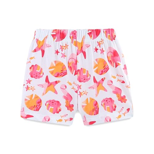 Image of Girls Shorts Set Outfits for Toddler Girls T-shirts Clothing Sets Kids Summer Graphic Cotton Tops Tees 3-7 Years