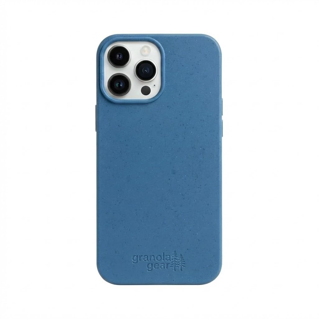 Eco by GranolaGear - Eco-Friendly Phone Case for iPhone 15 Pro Max - Biodegradable, Compostable, Plastic-Free, Made from Plants - Pacific Blue
