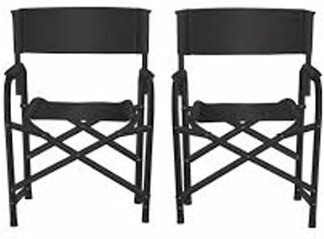 Above All Advertising Standard Folding Make Up Artist Directors Chair/Stool with Wide Seat (Pack of 2)