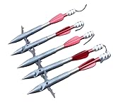 Cuoyuqie 5pcs Shooting Dart Hexagonal 30g Stainless Steel Tail Flying Shark Rear Wolf Tooth Strong Magnetic Slingshot Fishing