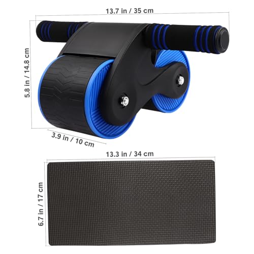 BEBEMOKO Automatic Rebound Ab Roller Wheel with Mobile Phone Holder and Knee Pad Dual-wheel Abdominal Trainer for Home Gym Core Strengthening Lightweight Detachable Design with Random Color - Image 2