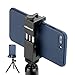 Metal Smartphone Tripod Mount with Cold Shoe Mount, iPhone Tripod Holder Grip Rig Clip for Nexus Samsung iPhone X 8 7 7s 6 6s plus etc