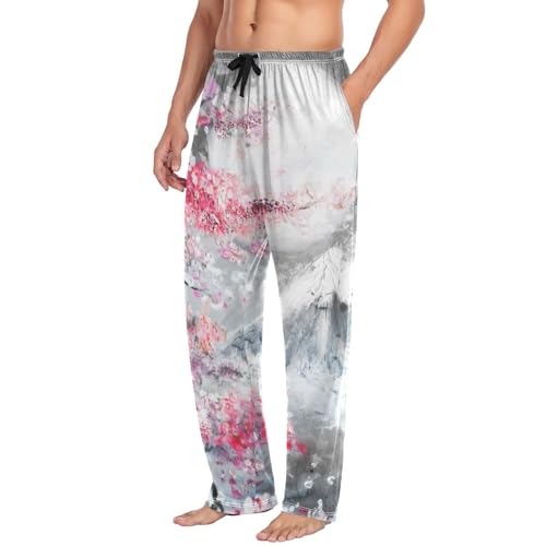 Snake Skin Reptile Men's Lightweight Open-Hem Lounge Pants3