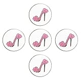 Eshan Golf Ball Markers 5 10 Pack Cute Funny Novelty Golf Markers Golf Bag Accessories Gifts Ball Position Marking Disc for Men Weman Golfers (5, High Heel)
