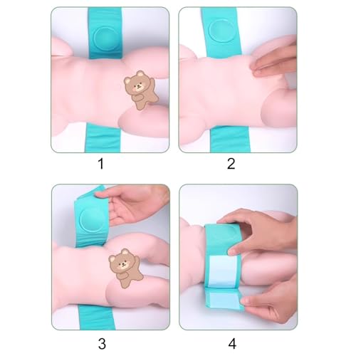 Faja para hernia umbilical para bebé talla única azul miniatura 6