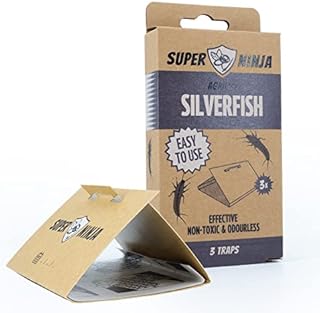 Super Ninja Silverfish Trap - 2 Pack - Ecological Silverfish Killer - Non-Toxic and Easy-to-Use - Highly Effective Up to 3 Months