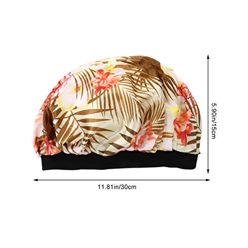 PIXNOR 4 Peças de Touca de Cetim Touca de Dormir Floral Touca de Noite Touca de Queda de Cabelo Chap