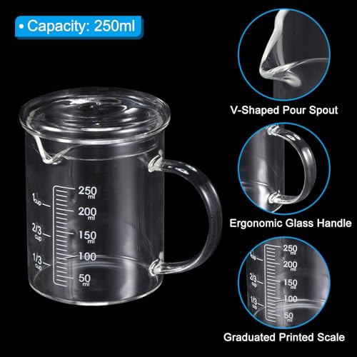 Vaso medidor de vidrio 250ml PATIKIL miniatura 3