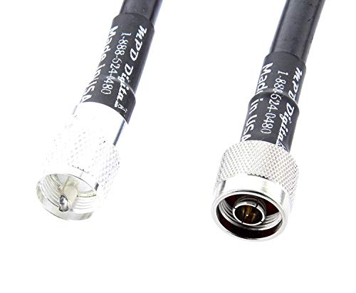 Get Popular Offer MPD Digital LMR400-N-Male-PL259-50' N Male to Silver Teflon Pl-259 Connectors LMR-400 Coax Cable Assemblies Jumpers and Antenna Cables 50 ft - with Polyolefin Strain Relief