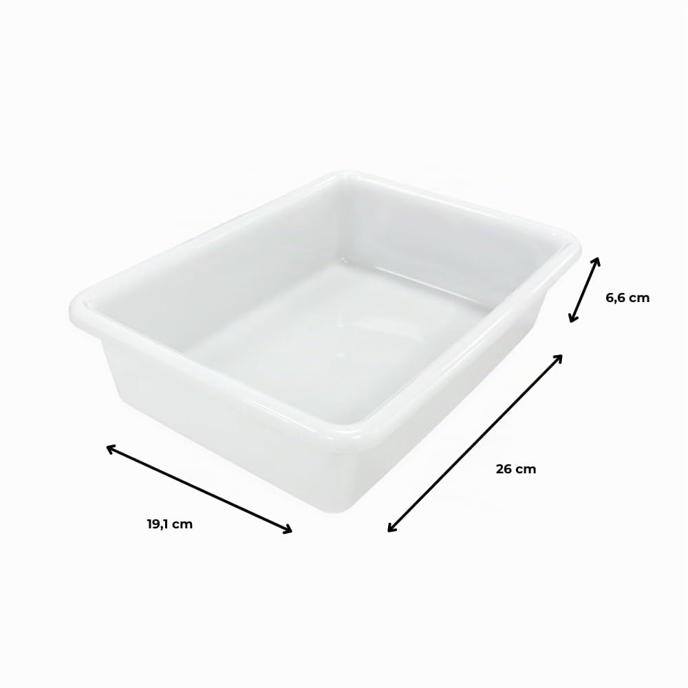 Lot 3 Plateaux Alimentaires avec Couvercle 2,2L Sans BPA Restaurants | 26,8x19,7x7cm. Fabriqué en Espagne. Conforme à réglementation alimentaire européenne. Usage professionnel intensif. Cantines