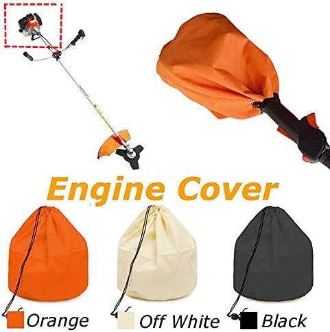 Miniatura 2 de Chuancheng 4 bolsas impermeables para cortadora de césped, cortadora de césped, a prueba de polvo, para sierra de poste Stihl Echo Weed Eater (beige)