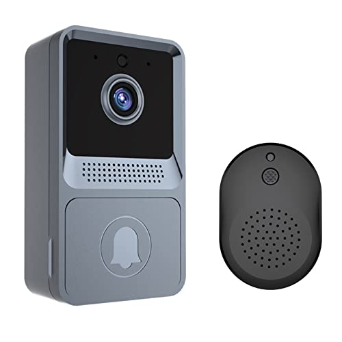 Sonnette vidéo à distance sans fil, sonnette vidéo intelligente, interphone à domicile, vision nocturne, chargement WiFi, sonnette intelligente, contrôle de l'application, sonnette intérieure incluse Cover