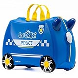 Mala Infantil Carro de Policia Sua Viagem Muito Mais Divertida, Trunki, Azul
