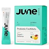 June Science Travel + Defense | Fast Melt Pre + Probiotic for Immune Health While Traveling - Tropical Flavor, 30 Powder Sachets