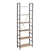 WOLTU RGB9307hei Libreria Scaffale in Metallo Legno 6 Ripiani Scaffalatura Fioriera Porta Piante