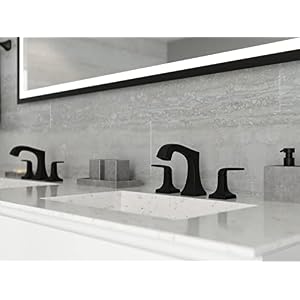 Pfister Bellance Bathroom Sink Faucet, 8-Inch Widespread, 2-Handle, 3-Hole, Matte Black Finish, LF049BLLB Pfister Bellance Bathroom Sink Faucet 8 Inch Widespread 2 Handle 3 Hole Matte Black Finish LF049BLLB