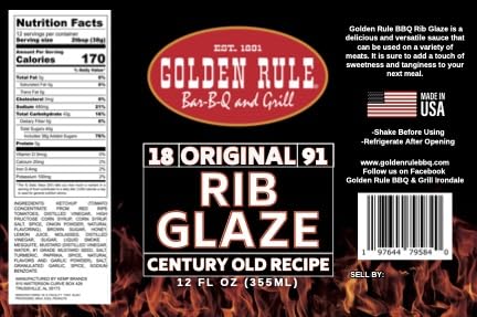 Golden Rule BBQ Glaze - Genuine Crafted by Pitmasters from the Oldest BBQ Joint in USA - Perfect Rib Glaze - Image 2