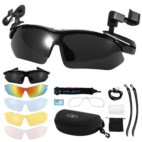 Outdoor Polarized 3-in-1 Sunglasses with 5 Lenses UV400
