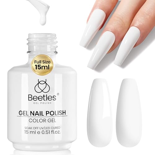 Gelab Cosmetics LLC Beetles Nude Pink Gel Nail Polish - Blush Cappuccino Clear Pink, 7.5ML Natural Jelly Gel Polish Sheer Translucent Colors Nail Concealer Soak Off UV French Nail Art Manicure