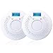 Combination Photoelectric Smoke Detector and Carbon Monoxide Detector Alarm, Protect Your Home from Fire and Gas Leaks 2 Pack (2)