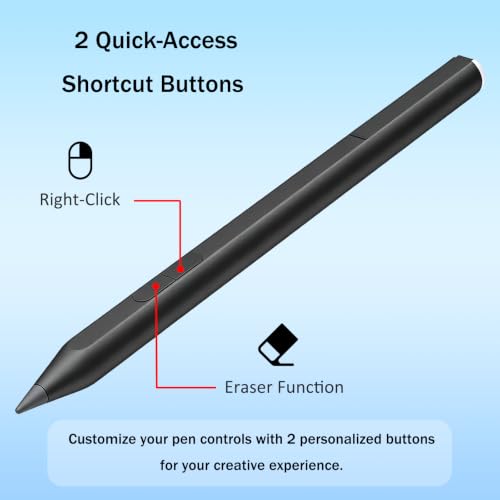 Image of Rechargeable MPP 2.0 Tilt Pen for HP Active Rechargeable Tilt MPP 2.0 Pen (3J122AA) Compatible with HP Omnibook X Flip /Envy X360 /Pavilion X360 /Spectre X360 with 4096 Pressure Sensitivity(Black)