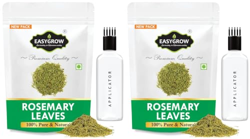 Image of Easygrow Rosemary Dried Leaves (100% Natural) - 100 gm, Dried Rosemary Leaves For Hair Growth (Pack of 2)