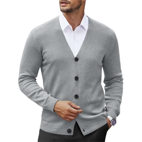 Men's V Neck Cardigan Sweatcoats Button Down Knitted Cardigan Sweater Outdoor Streetwear2