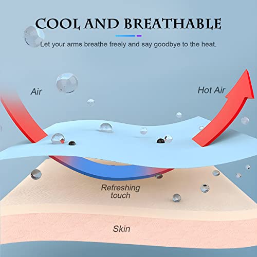 JNNJ 2 Pièces Manchon de Bras pour Guide, Anti-UV Manches Bras Manchons De Glace De Refroidissement Cyclisme En Plein Air Manches Bras de Protection Du Soleil Cyclisme Guide – vue 7