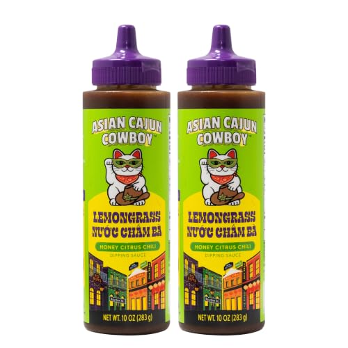Asian Cajun Cowboy Lemongrass Nuoc Cham Dipping Sauce, Honey Citrus Chili - 2 Pack