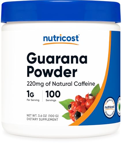 Nutricost Guarana Extract Powder 100 Grams - Natural...