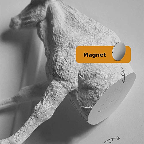 Sculpture murale 3D animal buste en résine de 23x18 cm pour déco de galerie - 6