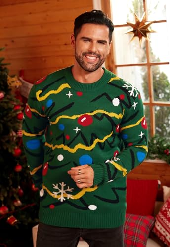 Christmas Tree Sweater with Hanging 3D Baubles - Image 2