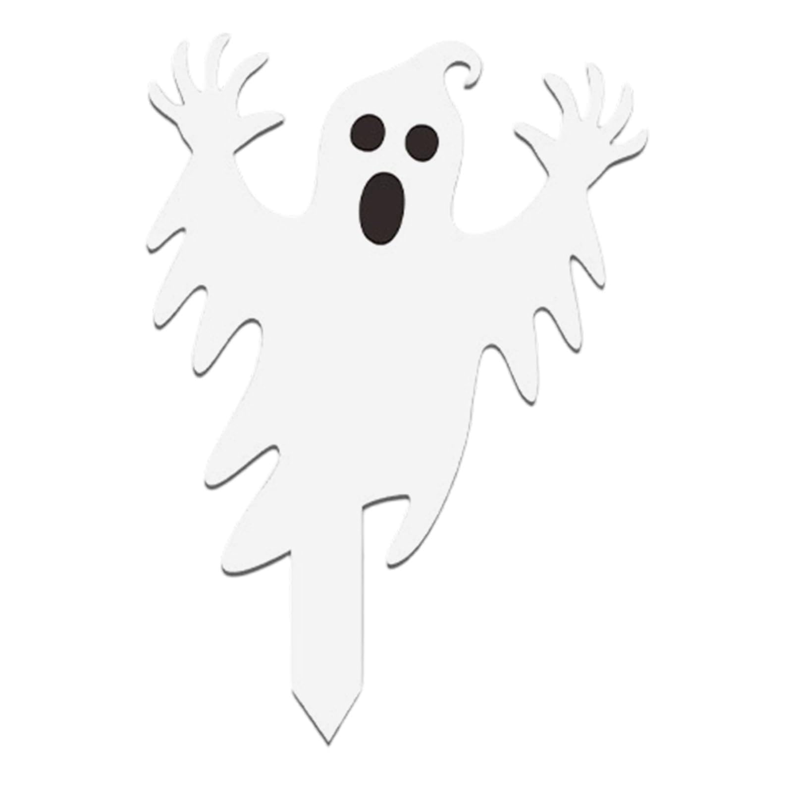 Halloween Ghost Garden Stake, Glow Spooky Yard Sign – Pumpkin Scarecrow Acrylic Decor for Lawn, Pathway, Front Yard H