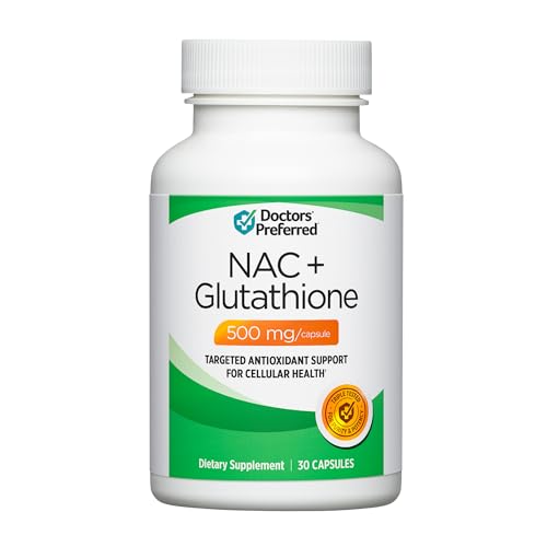 Image of DOCTORS' PREFERRED N-Acetyl L-Cysteine (NAC) + Glutathione | 30 Capsules | Antioxidant Support