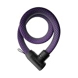 ABUS(アブス) 信頼の100年続くドイツブランド 自転車 鍵 ロック チェーンロック YARNIT 4004K/110 パープル チェーン×ケーブル ハイブリッド構造 柔らかスリーブ 傷つきにくい 110cm【日本正規品】