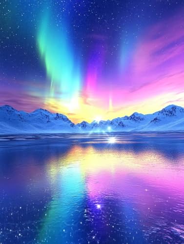 Peinture Diamant Lac et Montagne pour Illuminer le Salon de votre Maison