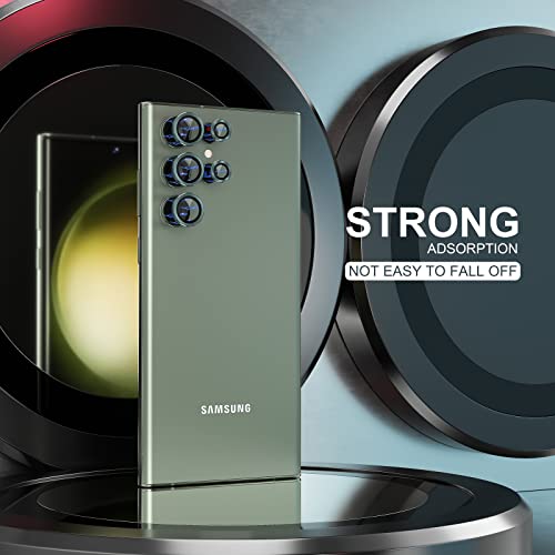 Image of Choiche for Samsung Galaxy S23 Ultra Camera Lens Protector, Scratch-Resistant Tempered Glass with Alloy Edge Camera Cover Screen Protector Decoration Accessories for S23 Ultra 5G 2023 - Green