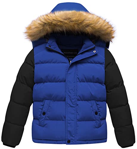 Image of CREATMO US Boy's Water Resistant Winter Coats Warm Fleece Lined Outwear Windbreaker Ski Jacket