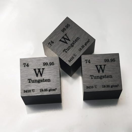 High-Density Tungsten Element Cube – 0.5inch (12.7mm), 99.95% Pure for Science Display & Technical Education