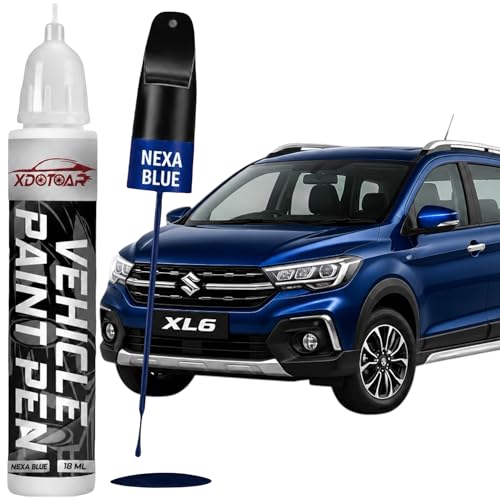 Image of xdotoar Car Touch Up Paint Pen for Maruti Suzuki XL6 Nexa Blue (ZYR) | Factory Color Matched 2K Paint Technology | Car Scratch Remover & Paint Chip Repair | Quick Dry Formula | Rust Protection | 18ml