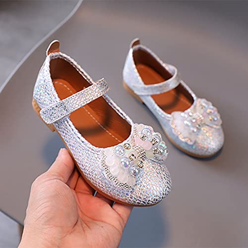 Girls Mary-Jane Shoes, Girls Dress Shoes Mary-Jane School Party Princess Shoes with Low Heel Ballet Flats 1-5 Y3