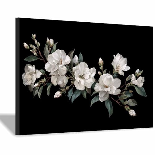 Tableau sur toile jasmin blanc pour une chambre à coucher romantique