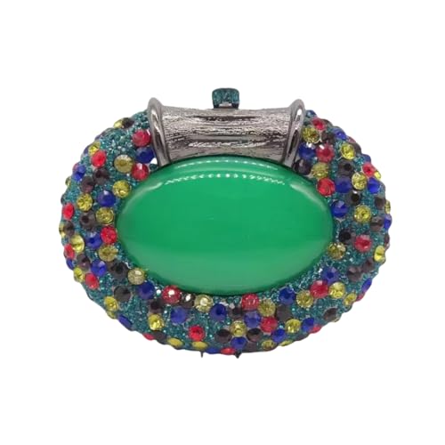 Image of UMREN Women Crystal Oval Shell Evening Purse Bags Luxury Rhinestone Clutch Unique Gems Handbag Bridal Wedding Shoulder Bag
