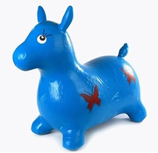 لعبة حصان قفز مطاطي، 45.36 كجم، أزرق